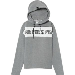 PINK- Grey Fleece  with logo on the front